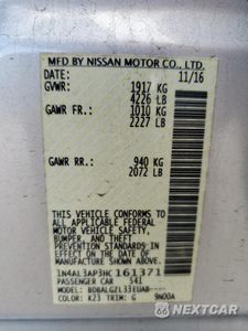 Zdjęcie 12 z 14 samochodu: 2017 NISSAN ALTIMA 2.5 VIN:1N4AL3AP3HC161371 - miniatura