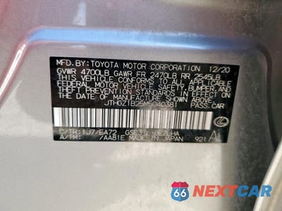 Zdjęcie 12 z 12 samochodu: 2021 LEXUS IS 350 F SPORT VIN:JTHGZ1B25M5040381 - miniatura