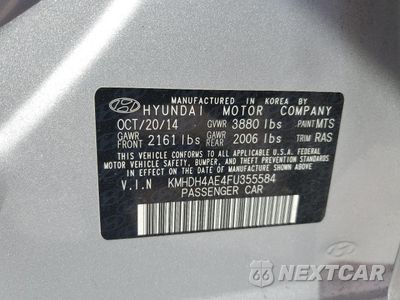 Zdjęcie 12 z 14 samochodu: 2015 HYUNDAI ELANTRA SE VIN:KMHDH4AE4FU355584 - miniatura