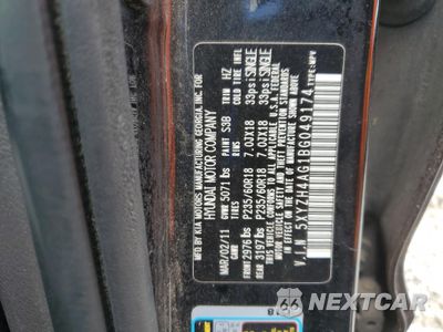 Zdjęcie 13 z 13 samochodu: 2011 HYUNDAI SANTA FE SE VIN:5XYZH4AG1BG049174 - miniatura