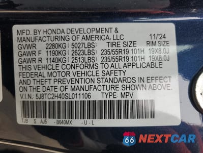 Zdjęcie 14 z 16 samochodu: 2025 ACURA RDX VIN:5J8TC2H40SL011106 - miniatura
