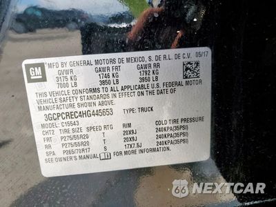 Zdjęcie 12 z 12 samochodu: 2017 CHEVROLET SILVERADO C1500 LT VIN:3GCPCREC4HG445653 - miniatura
