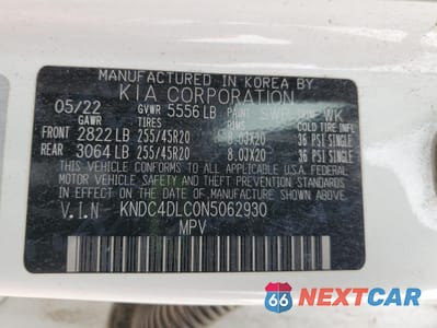 Zdjęcie 12 z 13 samochodu: 2022 KIA EV6 GT LINE VIN:KNDC4DLC0N5062930 - miniatura