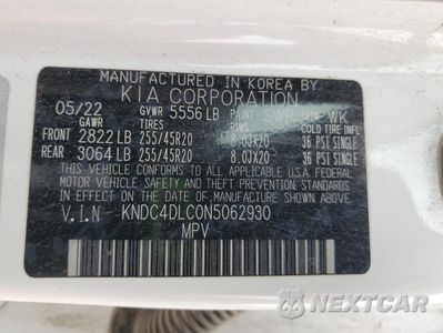 Zdjęcie 12 z 13 samochodu: 2022 KIA EV6 GT LINE VIN:KNDC4DLC0N5062930 - miniatura