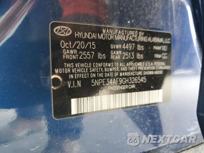 Zdjęcie 12 z 12 samochodu: 2016 HYUNDAI SONATA SPORT VIN:5NPE34AF9GH326545 - miniatura