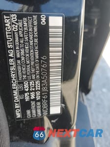 Zdjęcie 12 z 12 samochodu: 2003 MERCEDES-BENZ C 240 VIN:WDBRF61J83A507676 - miniatura