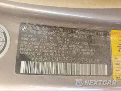 Zdjęcie 12 z 12 samochodu: 2006 BMW 750 LI VIN:WBAHN83536DT31678 - miniatura