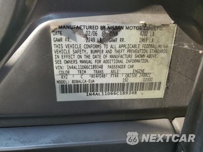 Zdjęcie 12 z 12 samochodu: 2006 NISSAN ALTIMA S VIN:1N4AL11D66C189348 - miniatura