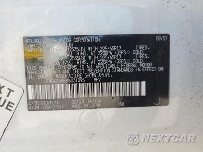 Zdjęcie 13 z 15 samochodu: 2008 TOYOTA RAV4 VIN:JTMBK33V886031095 - miniatura
