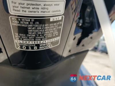 Zdjęcie 9 z 10 samochodu: 2018 HONDA PCX 150 VIN:RLHKF1800JY300559 - miniatura
