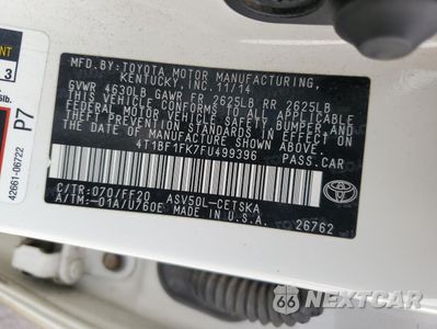 Zdjęcie 13 z 15 samochodu: 2015 TOYOTA CAMRY LE VIN:4T1BF1FK7FU499396 - miniatura