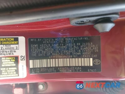 Zdjęcie 12 z 12 samochodu: 2022 TOYOTA CAMRY XLE VIN:4T1F31AK4NU588181 - miniatura