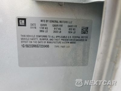 Zdjęcie 12 z 14 samochodu: 2016 CHEVROLET CRUZE LT VIN:1G1BE5SM6G7230496 - miniatura