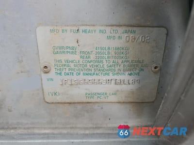 Zdjęcie 12 z 13 samochodu: 2003 SUBARU FORESTER 2.5XS VIN:JF1SG65663H731189 - miniatura