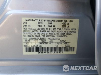 Zdjęcie 12 z 12 samochodu: 2007 NISSAN MAXIMA SE VIN:1N4BA41E07C819855 - miniatura