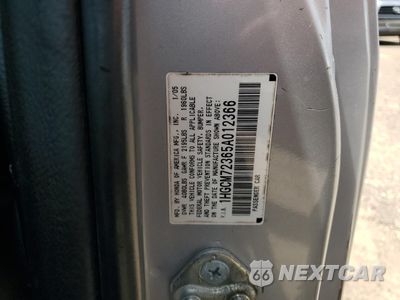 Zdjęcie 12 z 13 samochodu: 2005 HONDA ACCORD LX VIN:1HGCM72365A012366 - miniatura