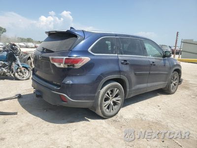 Trzecie zdjęcie samochodu z tyłu: 2016 TOYOTA HIGHLANDER XLE VIN:5TDJKRFH6GS263956 - miniatura