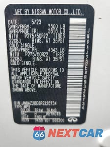 Zdjęcie 13 z 13 samochodu: 2024 INFINITI QX80 SENSORY VIN:JN8AZ2BE8R9325734 - miniatura