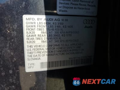 Zdjęcie 13 z 13 samochodu: 2007 AUDI Q7 3.6 QUATTRO PREMIUM VIN:WA1BY74L27D057926 - miniatura