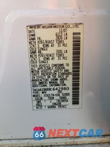 Zdjęcie 13 z 13 samochodu: 2008 NISSAN PATHFINDER S VIN:5N1AR18B88C642980 - miniatura
