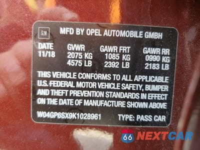 Zdjęcie 12 z 12 samochodu: 2019 BUICK REGAL ESSENCE VIN:W04GP6SX9K1028961 - miniatura