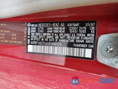 Zdjęcie 23 z 24 samochodu: 1997 MERCEDES-BENZ SL 500 VIN:WDBFA67F4VF149325 - miniatura