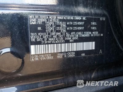 Zdjęcie 12 z 14 samochodu: 2020 TOYOTA RAV4 LE VIN:2T3H1RFVXLW069365 - miniatura