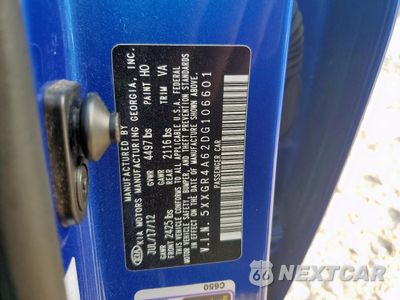 Zdjęcie 12 z 12 samochodu: 2013 KIA OPTIMA SX VIN:5XXGR4A62DG106601 - miniatura