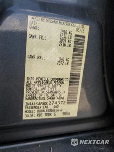Zdjęcie 13 z 15 samochodu: 2013 NISSAN ALTIMA 2.5 VIN:1N4AL3AP8DC274372 - miniatura
