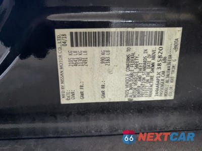 Zdjęcie 12 z 13 samochodu: 2018 NISSAN MAXIMA 3.5S VIN:1N4AA6AP1JC385820 - miniatura