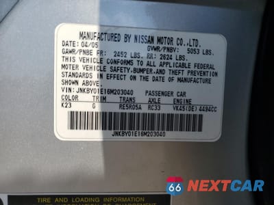 Zdjęcie 12 z 12 samochodu: 2006 INFINITI M45 BASE VIN:JNKBY01E16M203040 - miniatura