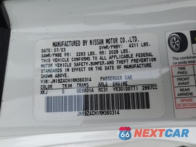Zdjęcie 12 z 12 samochodu: 2024 NISSAN Z NISMO VIN:JN1BZ4CH1RM360314 - miniatura