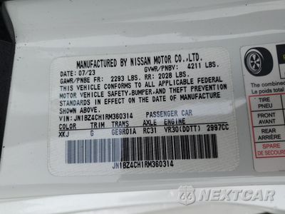 Zdjęcie 12 z 12 samochodu: 2024 NISSAN Z NISMO VIN:JN1BZ4CH1RM360314 - miniatura