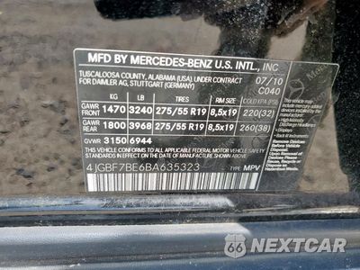 Zdjęcie 13 z 13 samochodu: 2011 MERCEDES-BENZ GL 450 4MATIC VIN:4JGBF7BE6BA635323 - miniatura