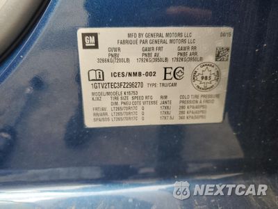 Zdjęcie 12 z 12 samochodu: 2015 GMC SIERRA K1500 VIN:1GTV2TEC3FZ296270 - miniatura