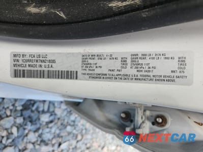 Zdjęcie 12 z 12 samochodu: 2022 RAM 1500 BIG HORN/LONE STAR VIN:1C6RREFM7NN218085 - miniatura