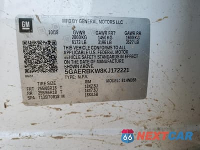 Zdjęcie 13 z 14 samochodu: 2019 BUICK ENCLAVE ESSENCE VIN:5GAERBKW8KJ172221 - miniatura