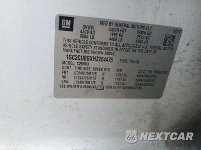 Zdjęcie 12 z 13 samochodu: 2017 CHEVROLET SILVERADO C2500 HEAVY DUTY VIN:1GC2CUEGXHZ264475 - miniatura