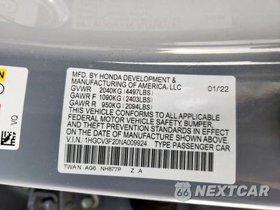 Zdjęcie 12 z 12 samochodu: 2022 HONDA ACCORD HYBRID SPORT VIN:1HGCV3F20NA009924 - miniatura