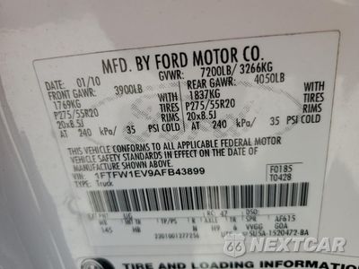 Zdjęcie 13 z 15 samochodu: 2010 FORD F150 SUPERCREW VIN:1FTFW1EV9AFB43899 - miniatura