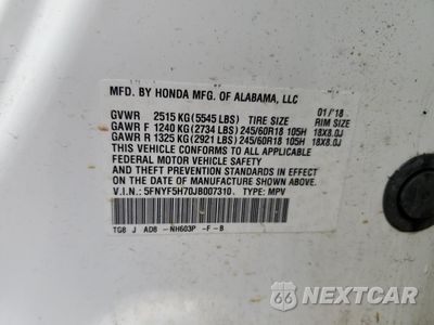 Zdjęcie 13 z 16 samochodu: 2018 HONDA PILOT EXLN VIN:5FNYF5H70JB007310 - miniatura