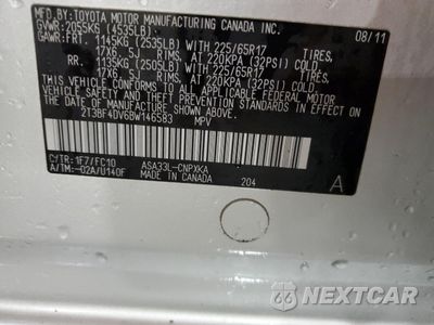 Zdjęcie 13 z 15 samochodu: 2011 TOYOTA RAV4 VIN:2T3BF4DV6BW146583 - miniatura