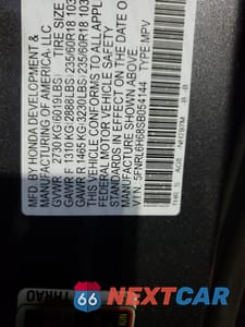 Zdjęcie 13 z 13 samochodu: 2025 HONDA ODYSSEY EXL VIN:5FNRL6H68SB054144 - miniatura