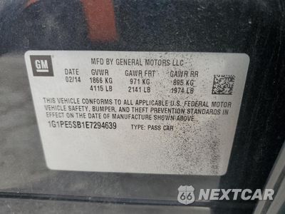 Zdjęcie 13 z 13 samochodu: 2014 CHEVROLET CRUZE LT VIN:1G1PE5SB1E7294639 - miniatura