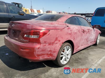 Trzecie zdjęcie samochodu z tyłu: 2010 LEXUS IS 250 VIN:JTHFF2C26A2510391 - miniatura