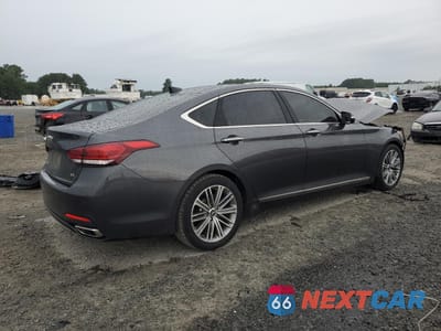 Trzecie zdjęcie samochodu z tyłu: 2018 GENESIS G80 BASE VIN:KMHGN4JE7JU237530 - miniatura