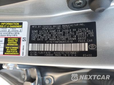 Zdjęcie 12 z 13 samochodu: 2022 TOYOTA CAMRY LE VIN:4T1C11AK5NU653516 - miniatura