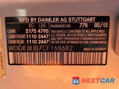 Zdjęcie 13 z 13 samochodu: 2012 MERCEDES-BENZ E 350 4MATIC VIN:WDDKJ8JB7CF168682 - miniatura