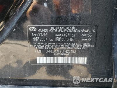 Zdjęcie 12 z 12 samochodu: 2016 HYUNDAI SONATA SPORT VIN:5NPE34AF9GH426483 - miniatura