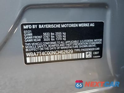 Zdjęcie 12 z 12 samochodu: 2022 BMW 740 XI VIN:WBA7T4C00NCH62629 - miniatura